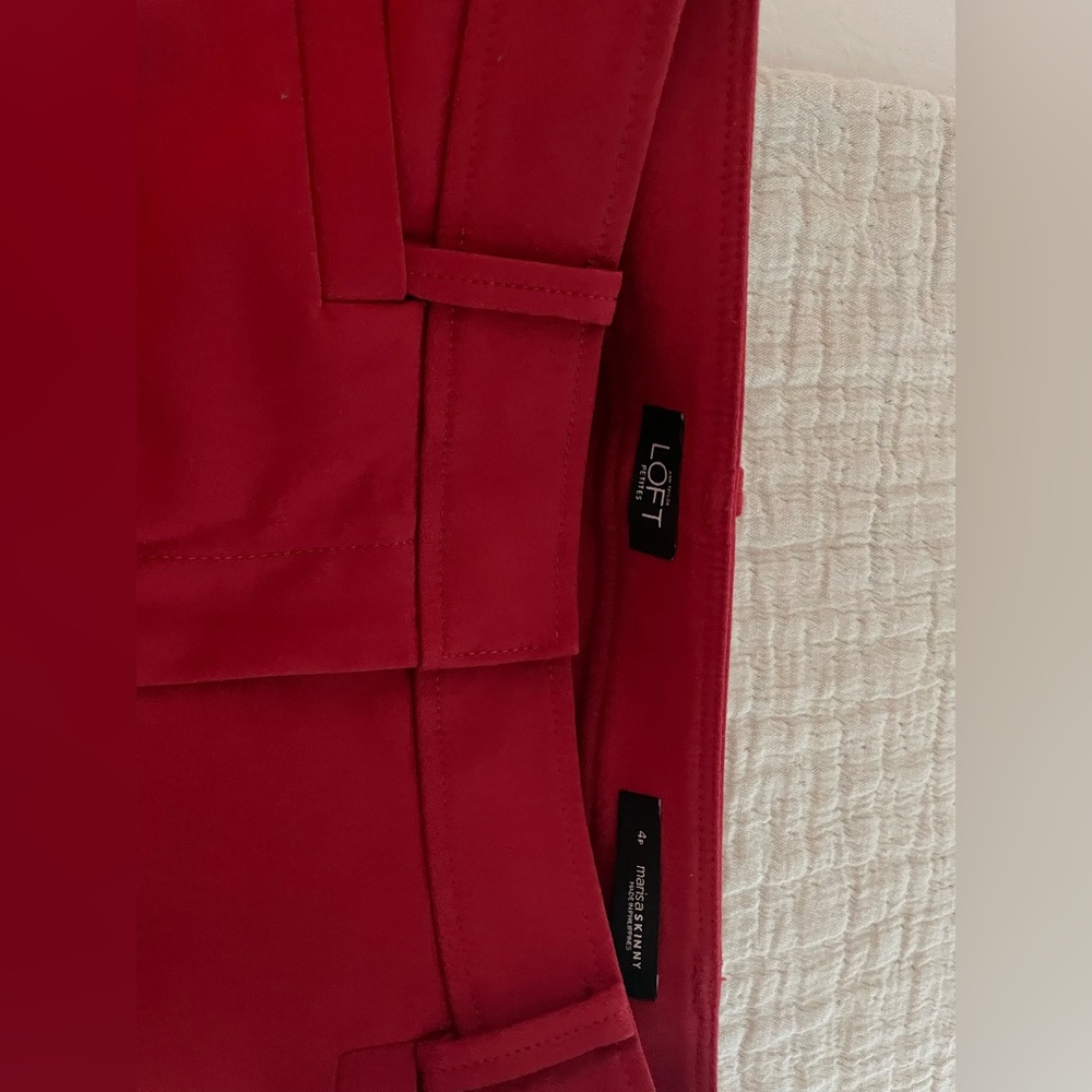 Red work pants never worn